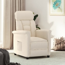 Sillón reclinable de tela de microfibra beige de , Sillones - Ref: Foro24-348405, Precio: 178,83 €