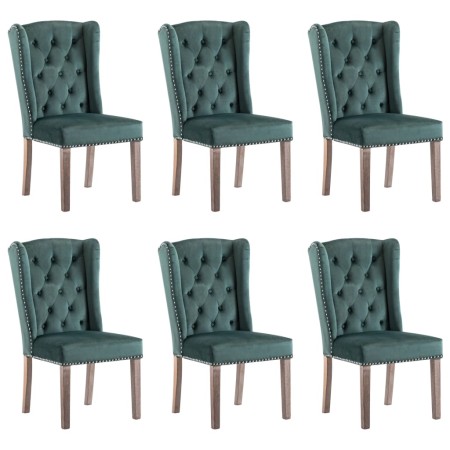 Sillas de comedor 6 unidades terciopelo verde oscuro | Foro24.es | Tu tienda online para hogar, jardín y más Foro24.es