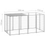 Perrera plateada 2,42 m² acero de , Casetas y cercados para perros - Ref: Foro24-3082202, Precio: 226,49 €