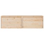 Armarios de pared 2 uds madera maciza de pino 60x30x35 cm