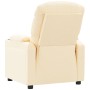 Sillón reclinable eléctrico de tela crema