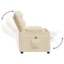 Sillón reclinable eléctrico de tela crema