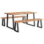 Juego de comedor con borde vivo 3 piezas madera maciza acacia | Foro24.es | Tu tienda online para hogar, jardín y más Foro24.es