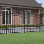 Valla de jardín con punta de lanza acero recubierto negro 165cm | Foro24.es | Tu tienda online para hogar, jardín y más Foro24.es