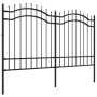 Valla de jardín con punta de lanza acero recubierto negro 165cm | Foro24.es | Tu tienda online para hogar, jardín y más Foro24.es