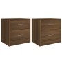 Mesitas noche 2 uds madera ingeniería marrón roble 40x30x40 cm | Foro24.es | Tu tienda online para hogar, jardín y más Foro24.es