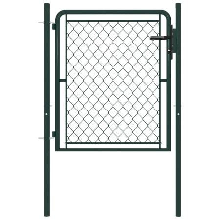Puerta de valla para jardín acero verde 100x75 cm de , Puertas de jardín - Ref: Foro24-144402, Precio: 138,73 €