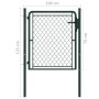 Puerta de valla para jardín acero verde 100x75 cm de , Puertas de jardín - Ref: Foro24-144402, Precio: 138,73 €