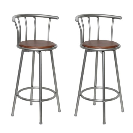 Taburetes de cocina 2 unidades acero marrón de , Taburetes de cocina - Ref: Foro24-60560, Precio: 111,94 €, Descuento: %