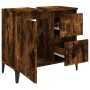 Armario de baño madera contrachapada roble ahumado 65x33x60 cm de , Tocadores de baño - Ref: Foro24-819833, Precio: 85,18 €