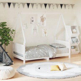 Estructura de cama para niños madera de pino blanco 80x160 cm de , Cunas y camas para niños - Ref: Foro24-834505, Precio: 137...