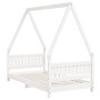 Estructura de cama para niños madera de pino blanco 80x160 cm de , Cunas y camas para niños - Ref: Foro24-834505, Precio: 137...