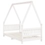 Estructura de cama para niños madera de pino blanco 80x160 cm de , Cunas y camas para niños - Ref: Foro24-834505, Precio: 137...