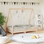 Estructura de cama para niños madera maciza de pino 80x160 cm de , Cunas y camas para niños - Ref: Foro24-834489, Precio: 107...