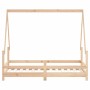 Estructura de cama para niños madera maciza de pino 80x160 cm de , Cunas y camas para niños - Ref: Foro24-834489, Precio: 107...