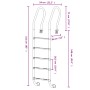 Escalera para piscina acero inoxidable 304 54x38x211 cm de , Escaleras y rampas de piscina - Ref: Foro24-93457, Precio: 214,3...