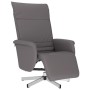 Sillón reclinable con reposapiés cuero sintético gris de , Sillones - Ref: Foro24-356643, Precio: 192,31 €