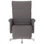 Sillón reclinable con reposapiés cuero sintético gris de , Sillones - Ref: Foro24-356643, Precio: 192,31 €