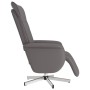 Sillón reclinable con reposapiés cuero sintético gris de , Sillones - Ref: Foro24-356643, Precio: 192,31 €