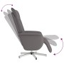 Sillón reclinable con reposapiés cuero sintético gris de , Sillones - Ref: Foro24-356643, Precio: 192,31 €