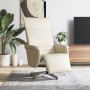 Sillón reclinable con reposapiés cuero sintético color crema | Foro24.es | Tu tienda online para hogar, jardín y más Foro24.es