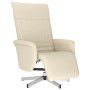Sillón reclinable con reposapiés cuero sintético color crema | Foro24.es | Tu tienda online para hogar, jardín y más Foro24.es