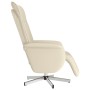 Sillón reclinable con reposapiés cuero sintético color crema | Foro24.es | Tu tienda online para hogar, jardín y más Foro24.es