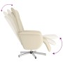 Sillón reclinable con reposapiés cuero sintético color crema | Foro24.es | Tu tienda online para hogar, jardín y más Foro24.es