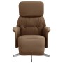Sillón reclinable con reposapiés tela marrón de , Sillones - Ref: Foro24-356660, Precio: 182,76 €