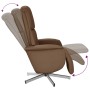 Sillón reclinable con reposapiés tela marrón de , Sillones - Ref: Foro24-356660, Precio: 182,76 €