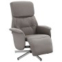 Sillón reclinable con reposapiés tela gris taupe de , Sillones - Ref: Foro24-356662, Precio: 182,76 €