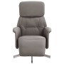 Sillón reclinable con reposapiés tela gris taupe de , Sillones - Ref: Foro24-356662, Precio: 182,76 €