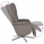 Sillón reclinable con reposapiés tela gris taupe de , Sillones - Ref: Foro24-356662, Precio: 182,76 €