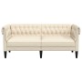 Sofá Chesterfield de 2 plazas lino de , Sofás - Ref: Foro24-372554, Precio: 324,46 €
