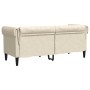 Sofá Chesterfield de 2 plazas lino de , Sofás - Ref: Foro24-372554, Precio: 324,46 €
