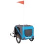 Remolque de bicicleta mascotas hierro tela Oxford azul gris | Foro24.es | Tu tienda online para hogar, jardín y más Foro24.es