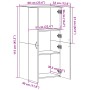 Armario archivador madera ingeniería roble ahumado 60x32x115 cm | Foro24.es | Tu tienda online para hogar, jardín y más Foro24.es