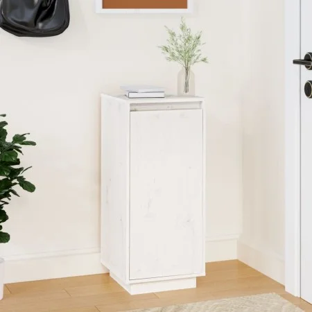 Solid white pine wood shoe cabinet 35x35x80 cm by vidaXL, Shoe racks and shoe organizers - Ref: Foro24-813536, Price: 75,40 €...