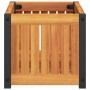 Jardinera de madera maciza de acacia y acero 45x30x27,5 cm de , Maceteros y jardineras - Ref: Foro24-367613, Precio: 44,56 €
