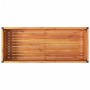 Jardinera con estante madera maciza acacia y acero 110x45x80 cm