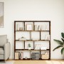 Estantería madera de ingeniería roble ahumado 132x29x141,5 cm | Foro24.es | Tu tienda online para hogar, jardín y más Foro24.es