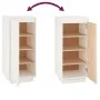Solid white pine wood shoe cabinet 35x35x80 cm by vidaXL, Shoe racks and shoe organizers - Ref: Foro24-813536, Price: 75,40 €...