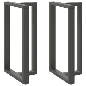 Patas para mesa de bar en forma de T (2 unidades), antracita, 60 x 35 x (100-101) cm, acero
