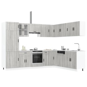 Mueble cocina Porto sonoma gris 14 pzas madera contrachapada de , Armarios de cocina - Ref: Foro24-3314997, Precio: 1,00 €, D...