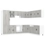 Mueble cocina Porto sonoma gris 14 pzas madera contrachapada de , Armarios de cocina - Ref: Foro24-3314997, Precio: 1,00 €, D...