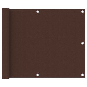 Toldo para balcón de tela oxford marrón 75x600 cm