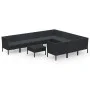 Gartenmöbel-Set 11 Stück synthetische Rattan-Kissen schwarz von vidaXL, Gartensets - Ref: Foro24-3094493, Preis: 890,62 €, Ra...