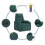 Sillón reclinable de masaje eléctrico tela verde oscuro de , Sillones - Ref: Foro24-3303028, Precio: 249,19 €, Descuento: %