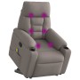 Sillón reclinable de masaje elevable tela gris taupé de , Sillones - Ref: Foro24-3303049, Precio: 275,78 €, Descuento: %