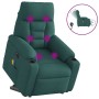 Sillón masaje eléctrico reclinable elevable tela verde oscuro | Foro24.es | Tu tienda online para hogar, jardín y más Foro24.es
